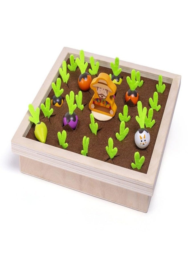 Wudly Wooden Carrot Harvest Toy for Kids | Montessori Fine Motor Planting Game for Toddlers | Educational Activity Toy for 1-4 Years | Shape Sorting & Hand-Eye Coordination | Gift for Boys & Girls - Image 2
